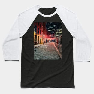 String lights across Stone Street Baseball T-Shirt